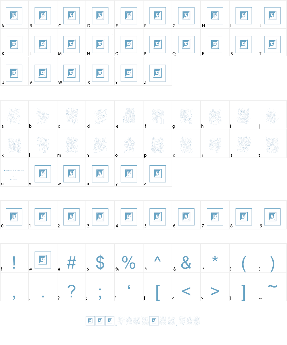 Batman and Company Font Character